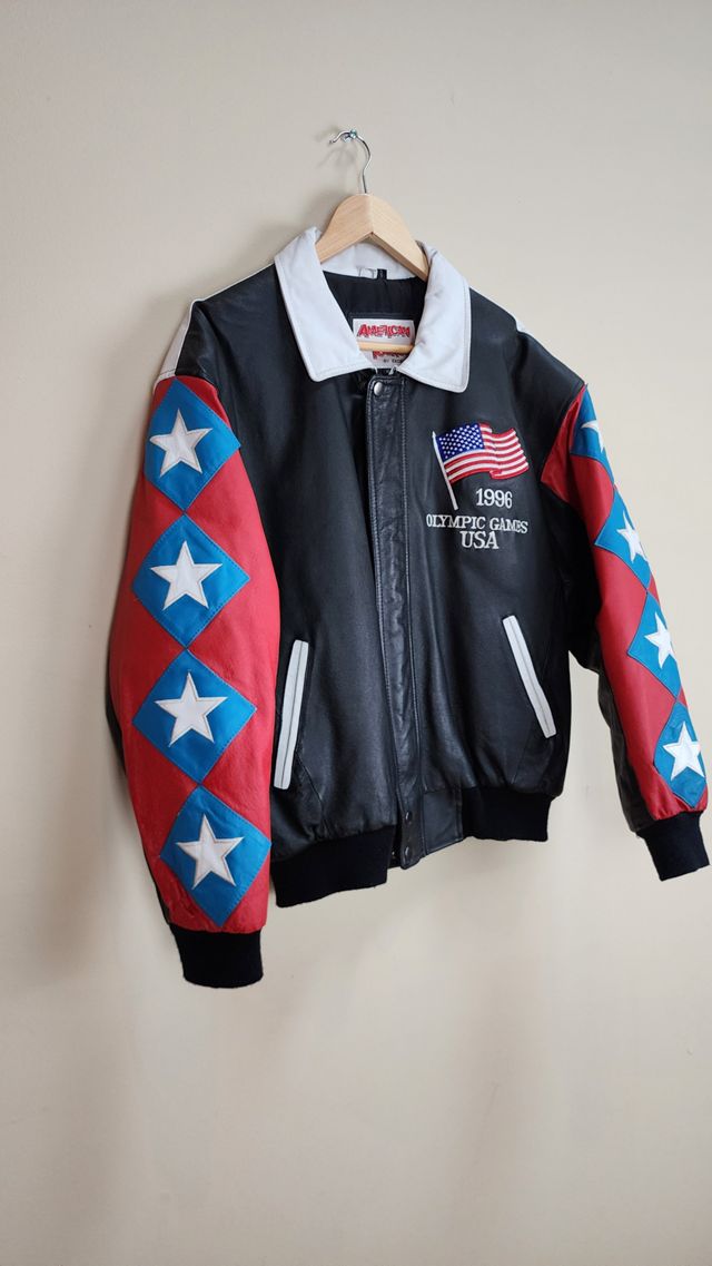 Vintage 1996 Atlanta Olympics Leather Jacket #2