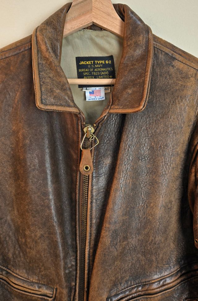 Vintage Military Issue Avirex Leather Jacket #1