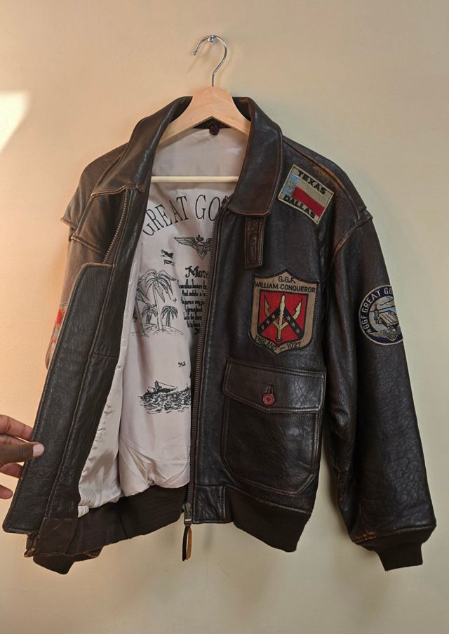 Vintage 1996 Topgun Captain Leather Jacket #2