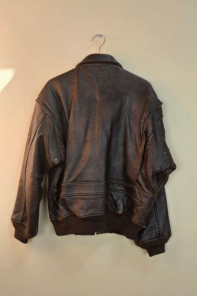 Vintage 1996 Topgun Captain Leather Jacket #3