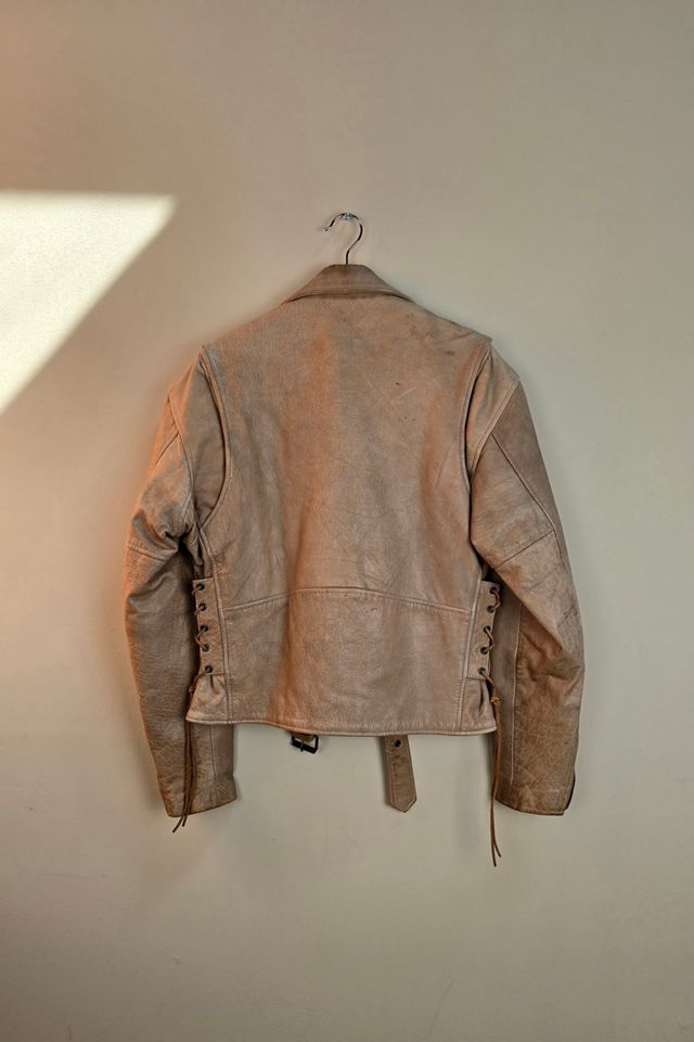 Vintage 90s Biker Jacket with Side Straps #2