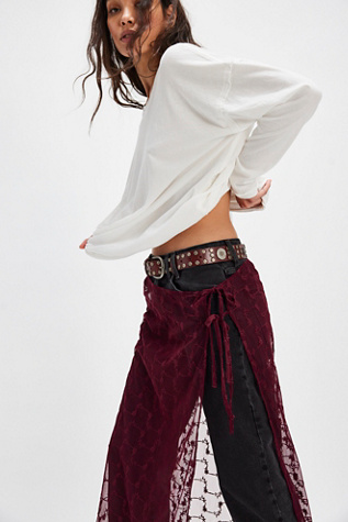 Lace Wrap Sarong At Free People In Wine