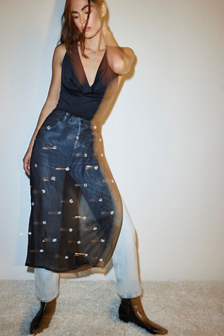 Embellished Apron Sarong at Free People in Black, Size: XS/S