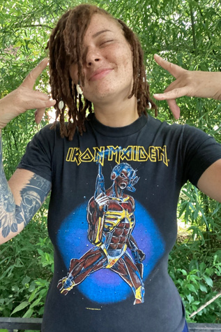 Женская футболка Cherry Vintage 1987 Iron Maiden Tour Tee Selected, цвет: Чёрный — фото 2