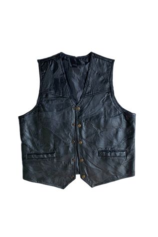 Vintage Patchwork Leather Vest Selected by SharpLilTeeth