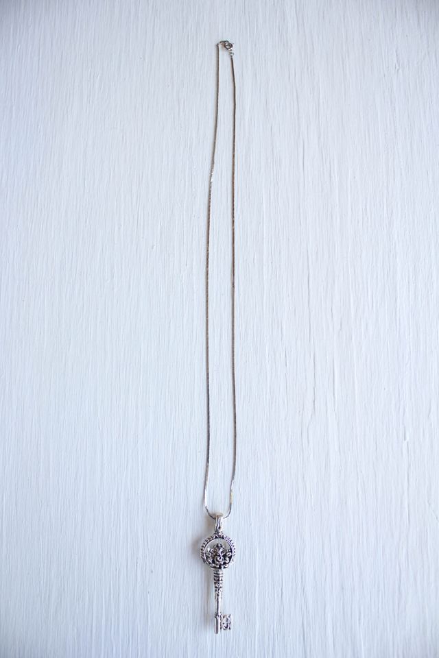 Vintage Sterling Silver Ganesh Skeleton Key Necklace Selected By Moons + Junes Vintage #2