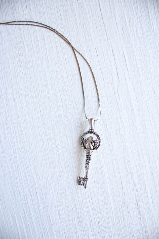 Vintage Sterling Silver Ganesh Skeleton Key Necklace Selected By Moons + Junes Vintage #3
