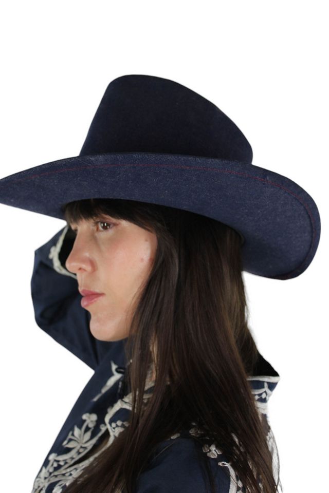 1980s Denim Cowboy Hat Selected By Moons + Junes Vintage #1