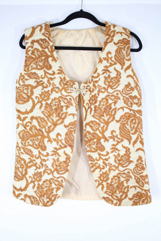 Женский жилет Moons + Junes Vintage 1970s Floral Tapestry Artisan Woven Tweed Vest Selected, цвет: Разноцветный — фото 4