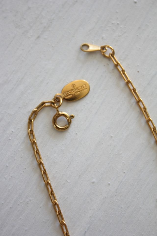 Vintage Authentic Givenchy Logo Gold Collar Necklace Selected By Moons + Junes Vintage #2