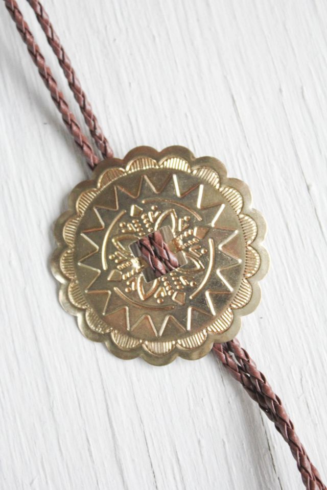 Handmade Western Medallion Bolo Choker Selected By Moons + Junes Vintage #1