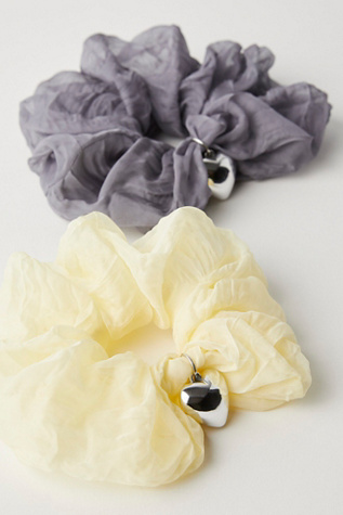 Soft Spoken Charm Scrunchie At Free People In Charcoal Grey