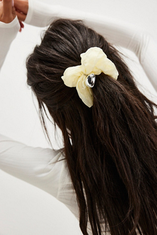 Soft Spoken Charm Scrunchie At Free People In Ivory