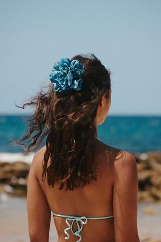 Maribella Floral Clip at Free People in Teal