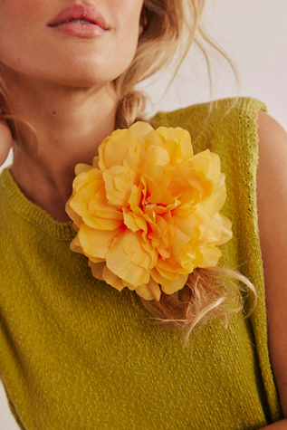 Maribella Floral Clip At Free People In Orange