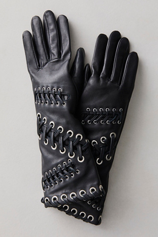 Agnelle Thersea Gloves by Free People in Black, Size: 7