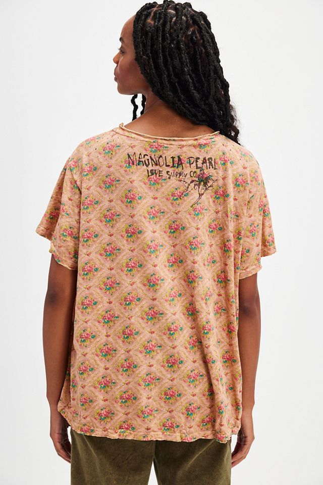 T-shirt vintage rose #1