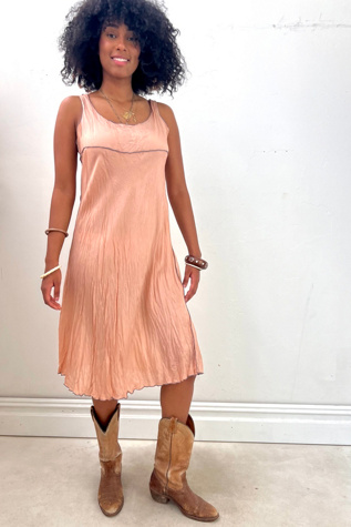 Vintage Silky Nudy Slip Dress Selected by Anna Corinna
