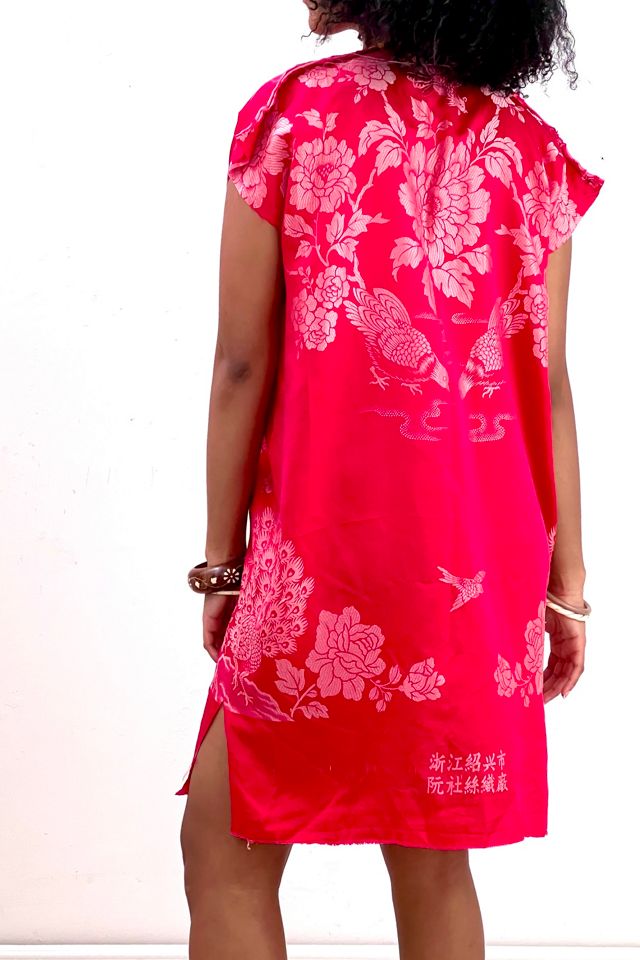 Anna Corinna Reworked Vintage Silk Red Smock Dress #1