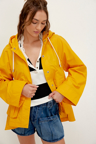 We The Free Seafarer Raincoat Jacket At Free People In Yellow, Size: Medium