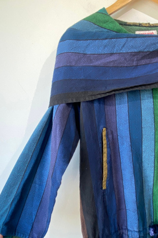 Женское платье The Curatorial Dept. Vintage Rare Kenzo Hooded Dress Selected, цвет: Синий — фото 2