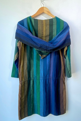 Женское платье The Curatorial Dept. Vintage Rare Kenzo Hooded Dress Selected, цвет: Синий — фото 3