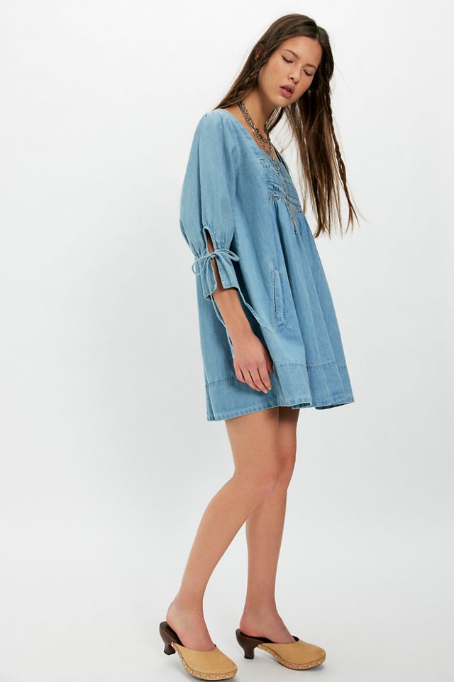 Sonora Denim Mini Dress | Babydoll Style | Free People