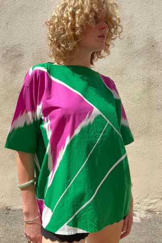 Женский топ The Curatorial Dept. Vintage 1970s Issey Miyake Green Top Selected, цвет: Зелёный — фото 2