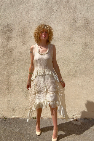 Magnolia Pearl Cream Gauze Ruffle Dress Selected by The Curatorial Dept.