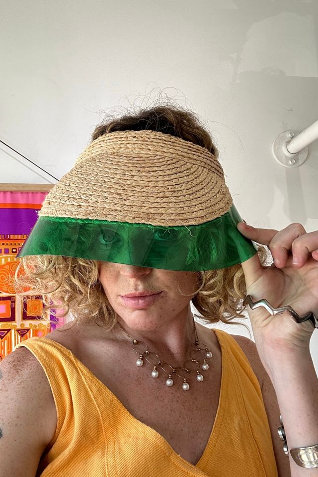 Woven Rattan Hat with Purple and Yellow Detail Selected by The Curatorial Dept. #2
