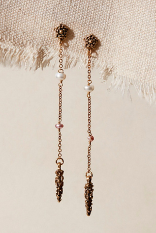 Ariana Ost Acorn Dangle Earrings At Free People In Gold