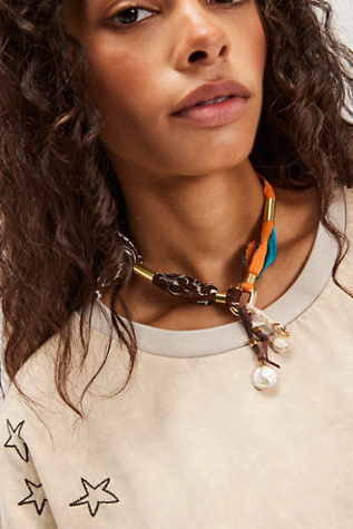 Alpha Choker By Ariana Ost At Free People In Turquoise