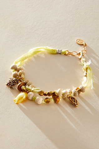 Ariana Ost Deep Sea Anklet at Free People in Yellow