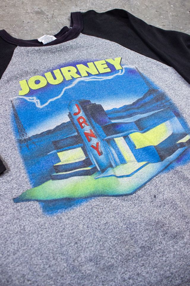 Vintage 1986 Journey Raised Radio Raglan Concert T Shirt Selected 