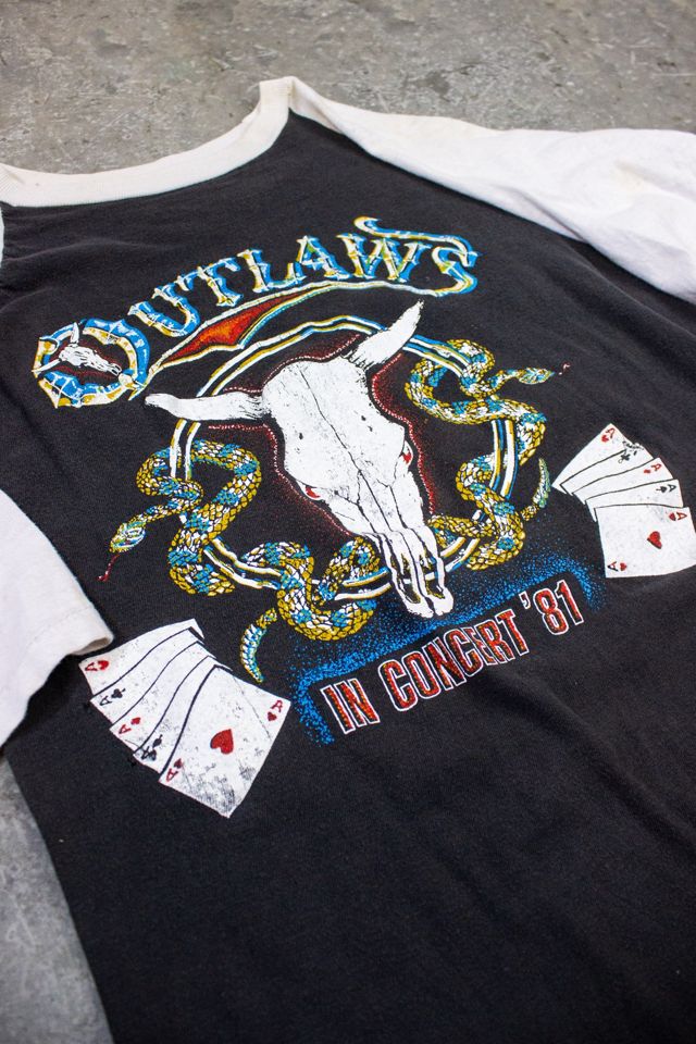 Vintage 1981 Outlaws and UFO Raglan Concert T Shirt Selected by Black Shag Vintage #2
