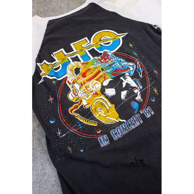Vintage 1981 Outlaws and UFO Raglan Concert T Shirt Selected by Black Shag Vintage #3