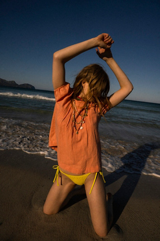 free-est Jamie Tri Bikini Bottoms at Free People in Yellow, Size: XL