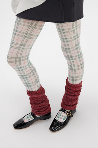 Tartan Tights By High Heel Jungle At Free People In Green