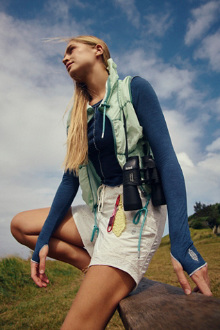 Gonna Love Me Eyelet Shorts by FP Movement at Free People, White, XS
