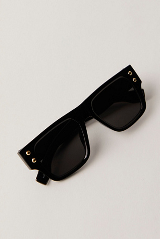 Brisbane Studded Square Sunglasses At Free People In Black With Black Lens