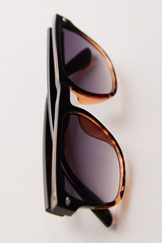 Percy Classic Rectangle Sunglasses by Free People in Brown