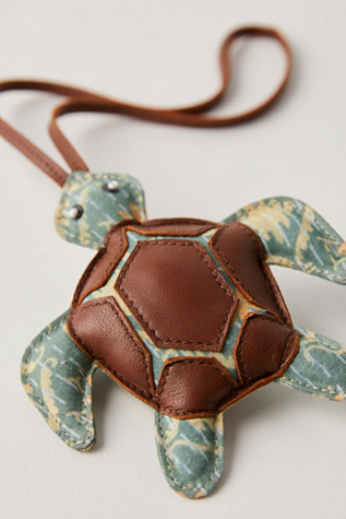 Turtle Bag Charm At Free People In Blue