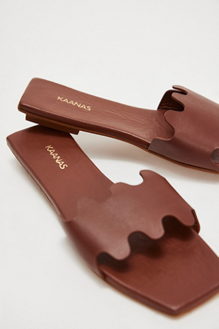 Mallawi Slide Sandals by Kaanas at Free People in Brown, Size: US 9