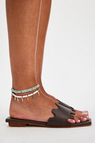 Mallawi Slide Sandals by Kaanas at Free People in Brown, Size: US 9