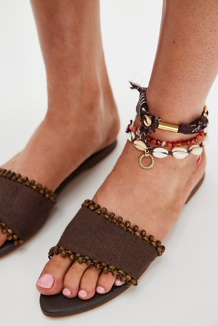 Cala Beaded Slip On Sandals