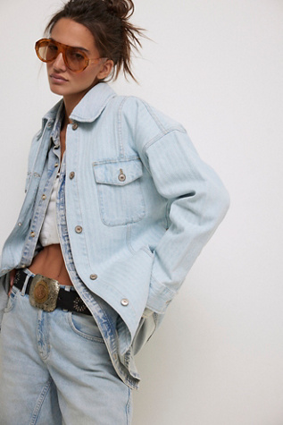 We The Free Dunes Shirt Jacket At Free People In Sun Faded, Size: Large