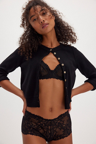 Carmella Hotpant Undie by Cosabella at Free People in Black, Size: S