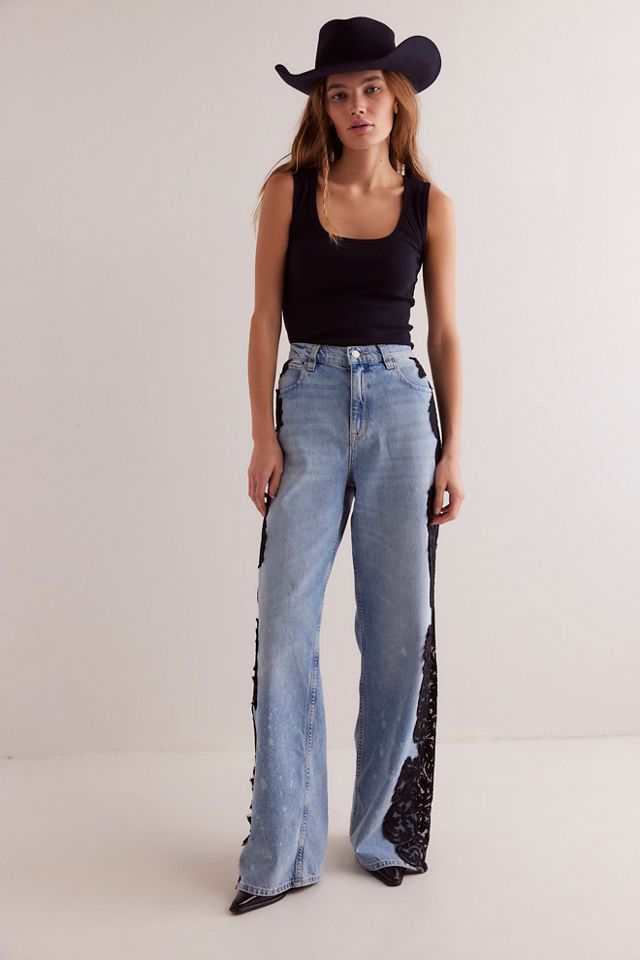 Tricia Fix Laced Up Denim Jeans #2