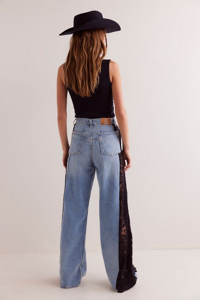 Tricia Fix Laced Up Denim Jeans #1