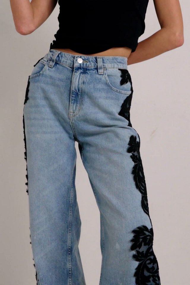 Tricia Fix Laced Up Denim Jeans | Free People